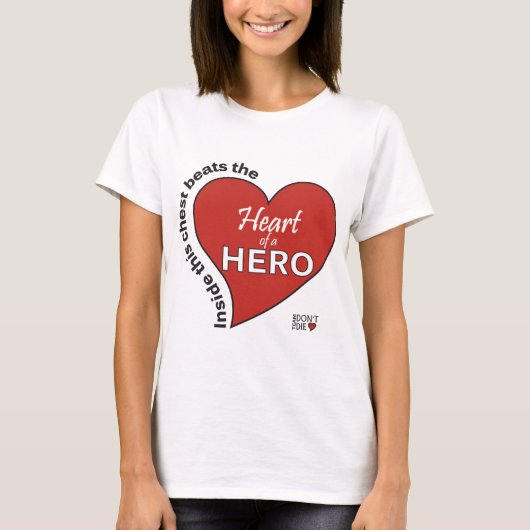 T-shirt Coeur d'un héros (Devant)