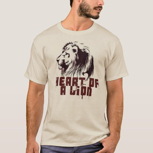 T-shirt Coeur d'un lion (Devant)