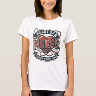 T-shirt Cœur d'une infirmière vintage Americana étoiles et