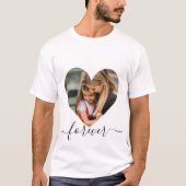 T-shirt Coeur élégant pour l'amour perpétuel, photo et tex (Devant)