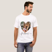 T-shirt Coeur élégant pour l'amour perpétuel, photo et tex (Devant entier)