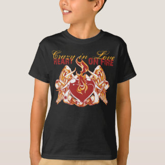 T-shirt Coeur en feu