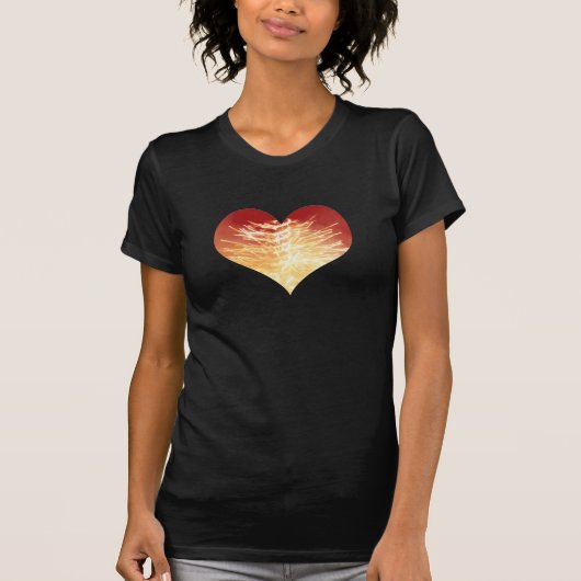 T-shirt coeur en feu (Devant)