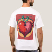 T-shirt Cœur en fleurs. (Dos)