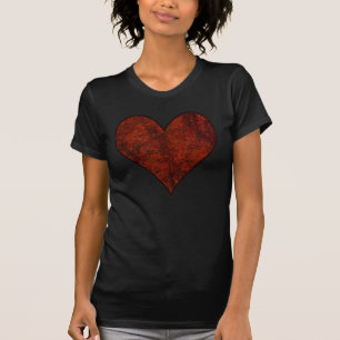 T-shirt Coeur en pierre rouge