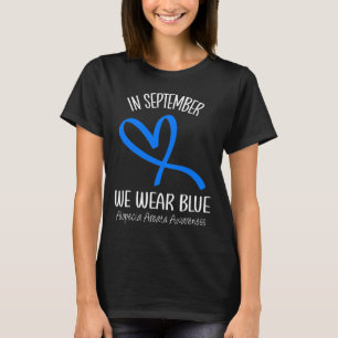T-shirt Coeur En Septembre Nous Portons Bleu Alopecia Area