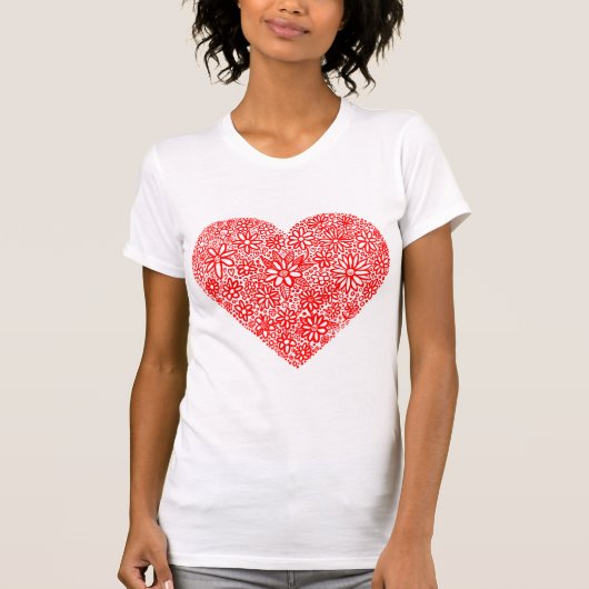 T-shirt Coeur encombré - Customisé (Devant)