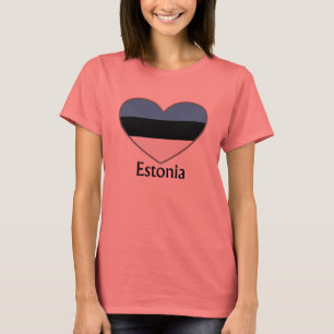 T-shirt Coeur Estonie