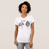 T-shirt Coeur et cerveau (Devant entier)