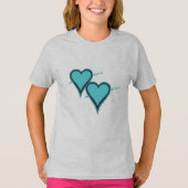 T-shirt Coeur et flèche turquoise (Devant)