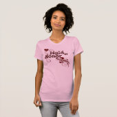 T-shirt Coeur et perruques rouges Maid of Honor (Devant entier)
