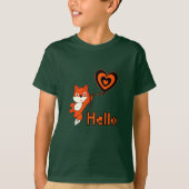 T-shirt Coeur et renard doux (Devant)