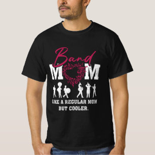 T-shirt Coeur Fier Marching Band Maman Comme Une Maman Rég