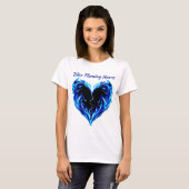 T-shirt Coeur flamboyant bleu (Devant entier)
