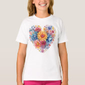 T-shirt Coeur floral (Devant)