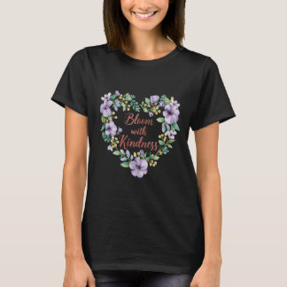 T-shirt Cœur Floral Élégant - Fleurir avec Bienveillance P