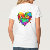 T-shirt coeur floral vibrant (Dos)