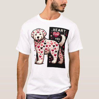 T-shirt Coeur Fourrure You - Canine Love Spots Tee