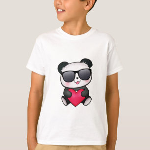 T-shirt Coeur frais de Saint-Valentin de lunettes de