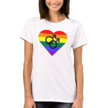 T-shirt Coeur gay pride