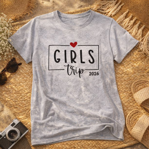 T-shirt Cœur Graphique Filles Voyage 2026 Bohème Tenue de