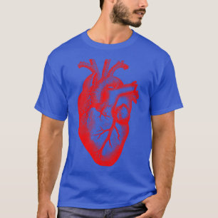 T-shirt Coeur humain rouge Anatomie Médecine valentines ét