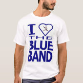 T-shirt Coeur I la bande bleue (Devant)