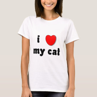 T-shirt coeur i mon chat