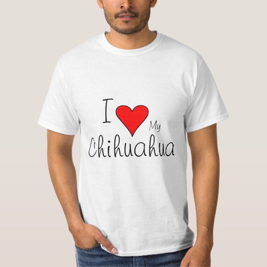 T-shirt Coeur I mon chichuahua (Devant)