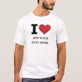 T-shirt Coeur I personnalisé (Devant)