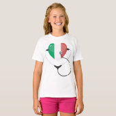 T-shirt Coeur italien avec stéthoscope Soins de santé (Devant entier)