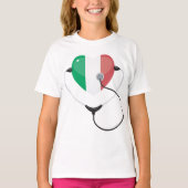 T-shirt Coeur italien avec stéthoscope Soins de santé (Devant)