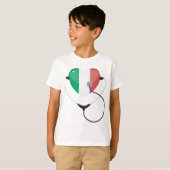 T-shirt Coeur italien avec stéthoscope Soins de santé (Devant entier)
