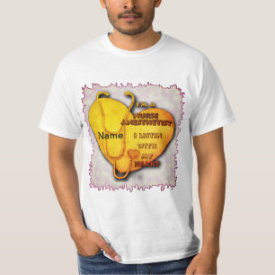 T-shirt Coeur jaune Anesthésiste Infirmière t-shir