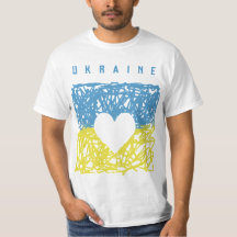 Coeur jaune bleu ukrainien