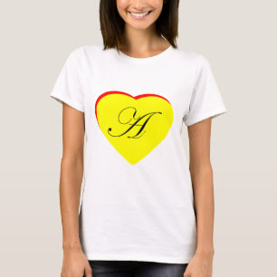 T-shirt Coeur jaune rouge A Faire-part de mariage Le MUSÉE