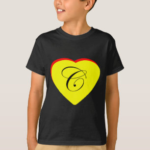 T-shirt Coeur jaune rouge C Faire-part de mariage Le MUSÉE