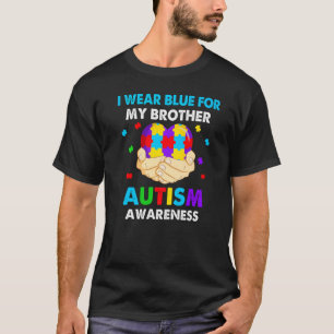T-shirt Coeur Je Porte Du Bleu Pour Ma Sensibilisation sur
