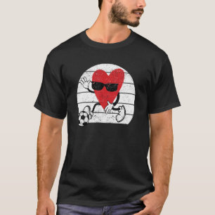 T-shirt Coeur Jouer au football Saint Valentin Football Jo