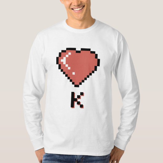 T-shirt Coeur King contour noir (Devant)