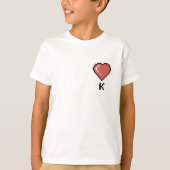 T-shirt Coeur King contour noir (Devant)