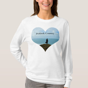 T-shirt Coeur les Cornouailles Angleterre de photo de pays