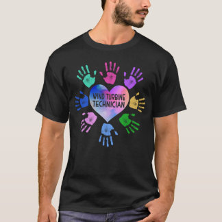 T-shirt Coeur main du technicien en turbine éolienne