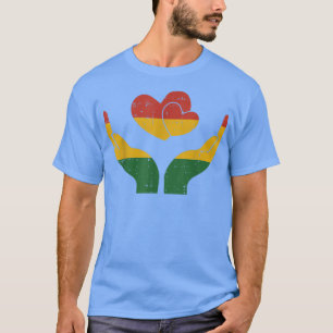 T-shirt Coeur main Junetdix Cute Melanin Pride Africain A