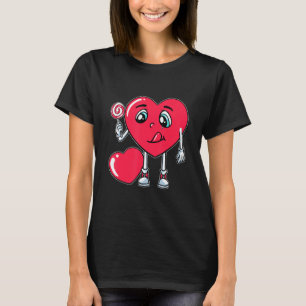 T-shirt Coeur Manger Lollipop Valentines Jour Sweet Candy 
