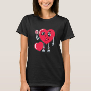 T-shirt Coeur Manger Lollipop Valentines Jour Sweet Candy 