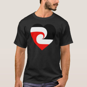 T-shirt Coeur maori de drapeau