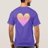 T-shirt Coeur marbré arc-en-ciel (Dos)