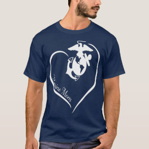 T-SHIRT COEUR MARINE MOM CURVE
