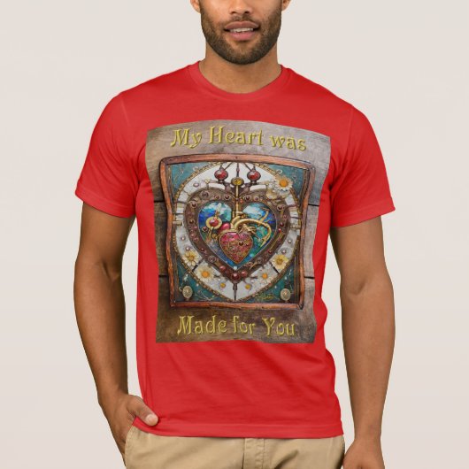 T-shirt Coeur mécanique série anatomique Steampunk (Devant)